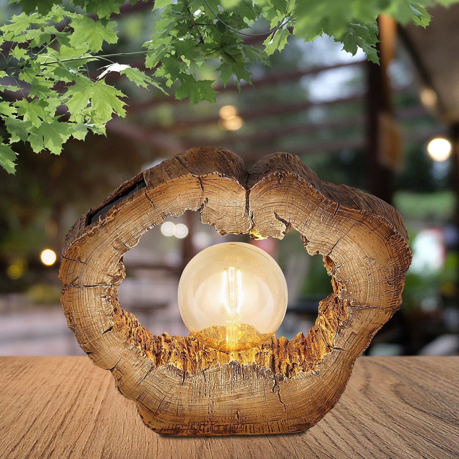 LED saulės medžio kamieno 36516, medžio išvaizdos, su lemputėmis