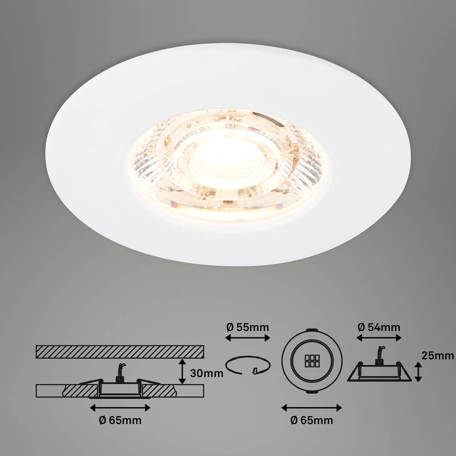 Reflektor sufitowy LED Kulana Mini IP44 3szt biały