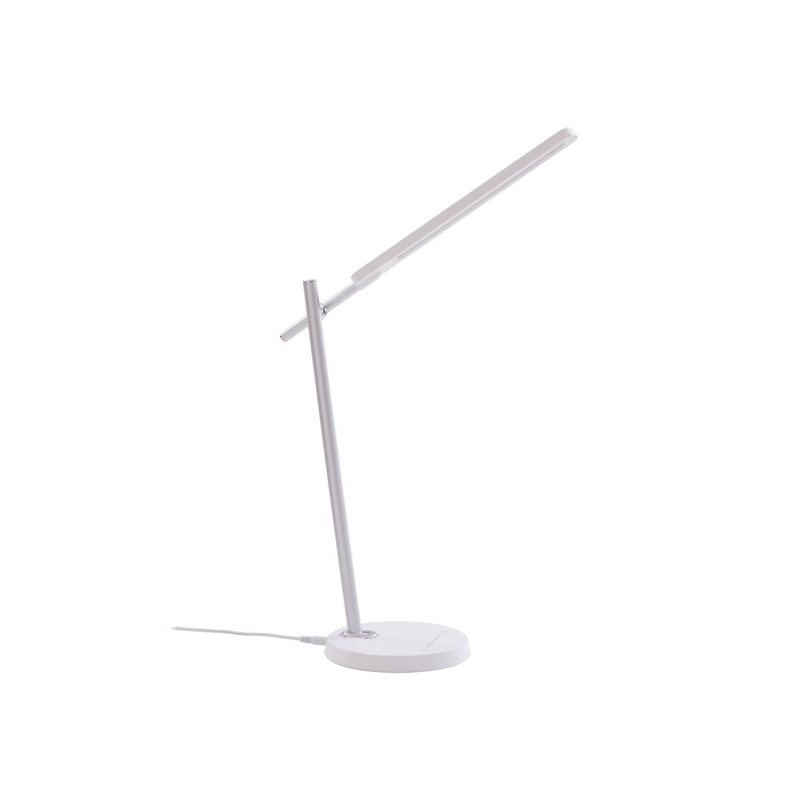 Lindby LED-Schreibtischleuchte Valtorin, weiß, Kunststoff