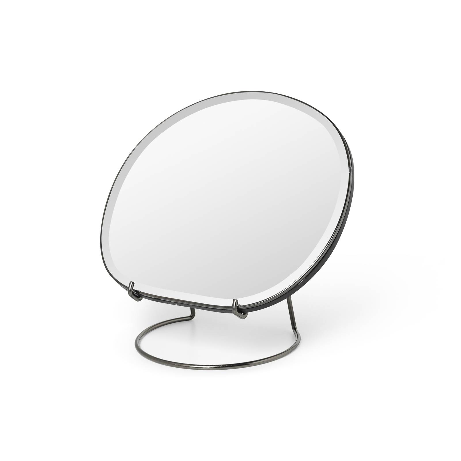 ferm LIVING Miroir de table Pond chrome largeur 21 cm verre