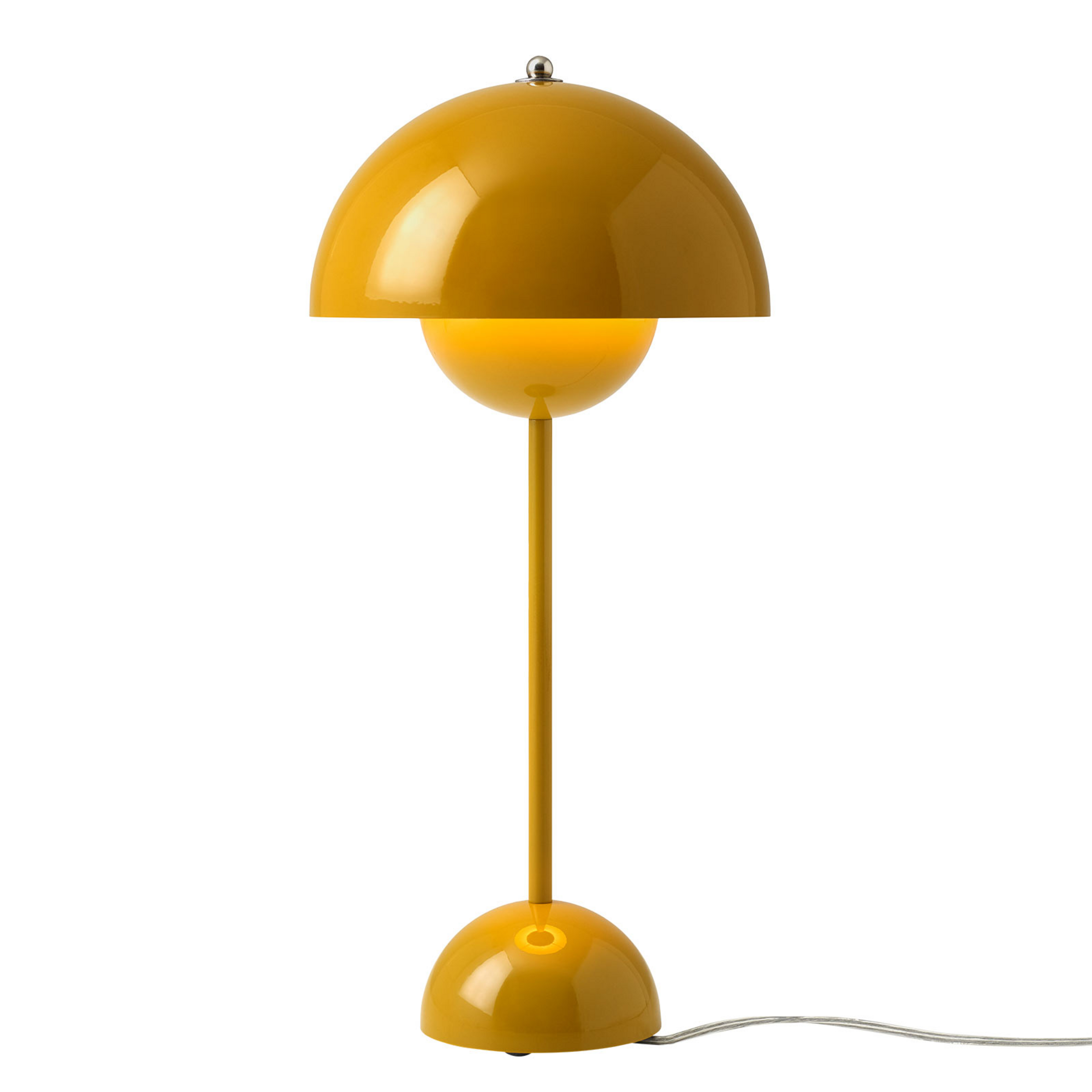 Stolna lampa s cvjetnom posudom VP3, žuta boja senfa, 50 cm - &TRADITION