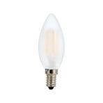 LED-lampa E14 C35, matt, 6W, 2 700 K, 720 lm, dimbar