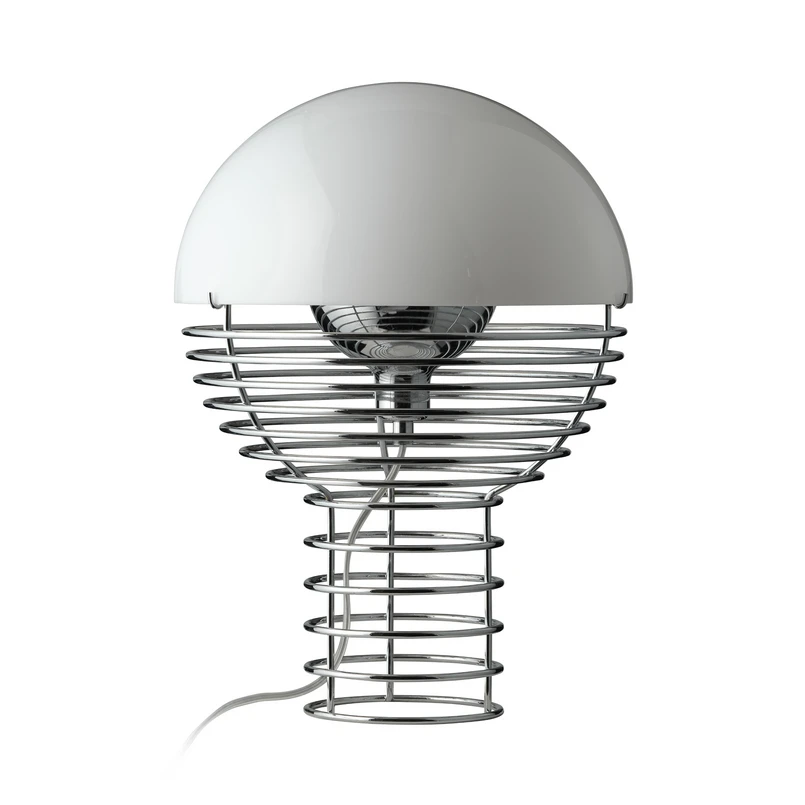 Verpan - Wire Lampe de Table Ø30 Chrome/White
