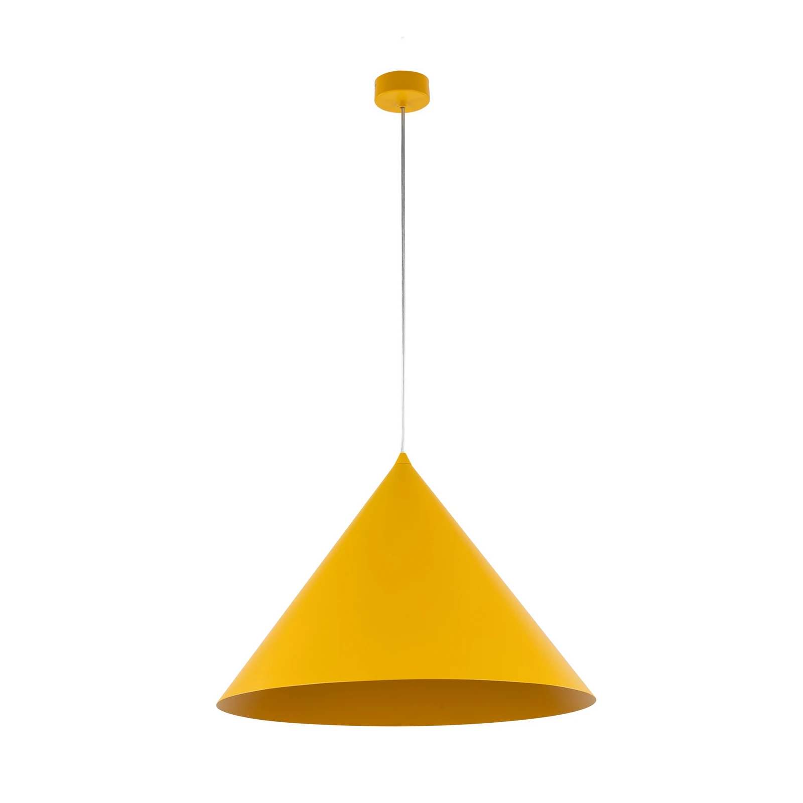 Hängeleuchte Cono, 1-flammig, Ø 50 cm, gelb, E27