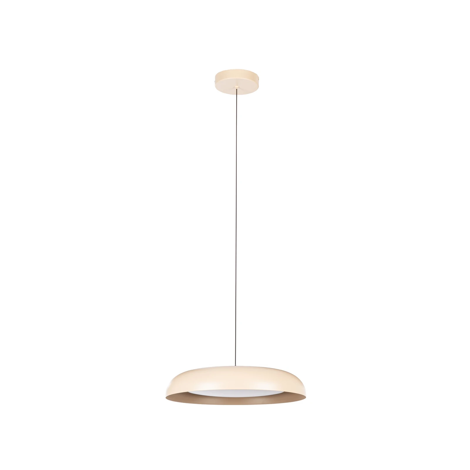 Lindby Florie LED pendant light, beige, Ø 40 cm, metal