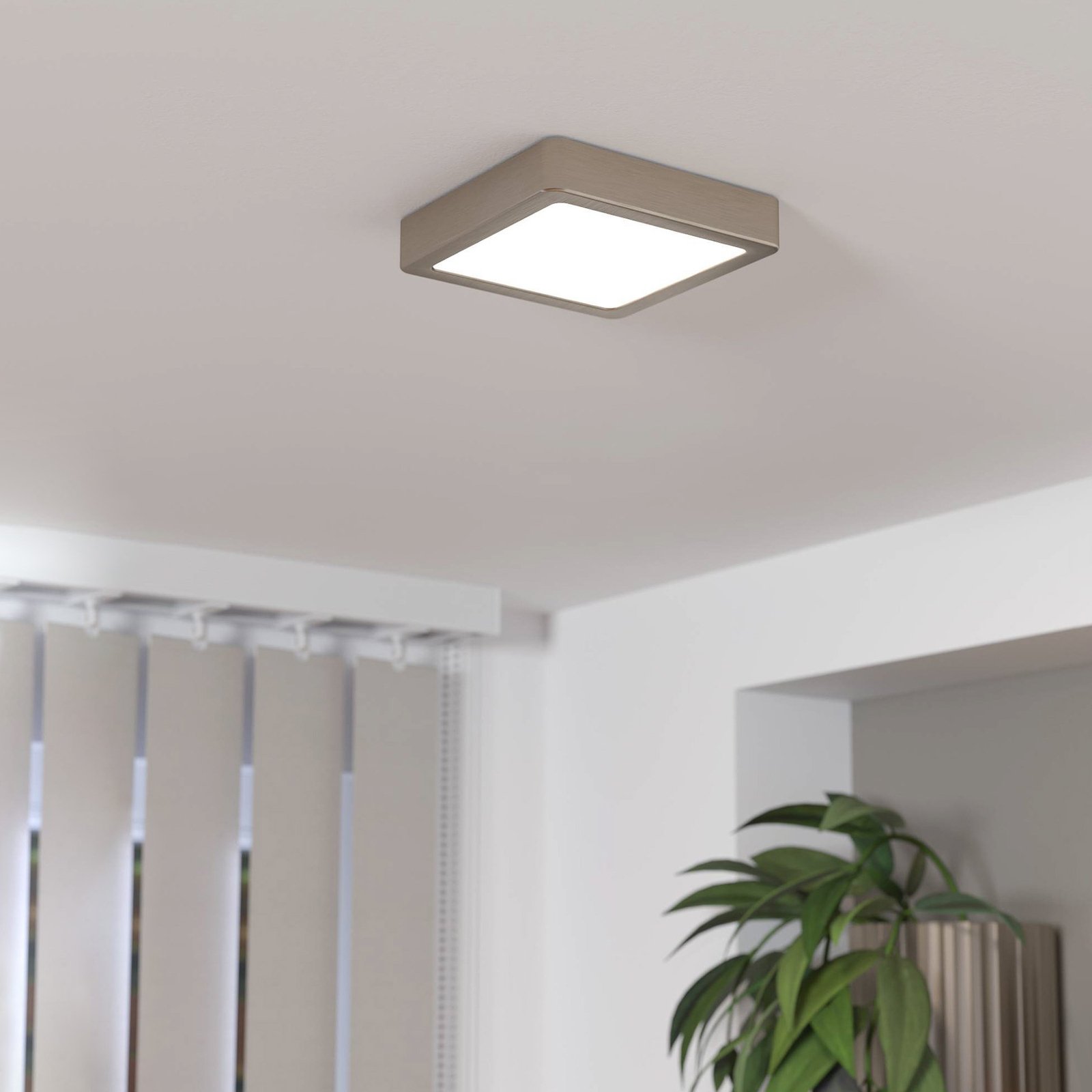 LED panel na povrchovú montáž Fueva 5 IP20 830 nikel 16x16cm