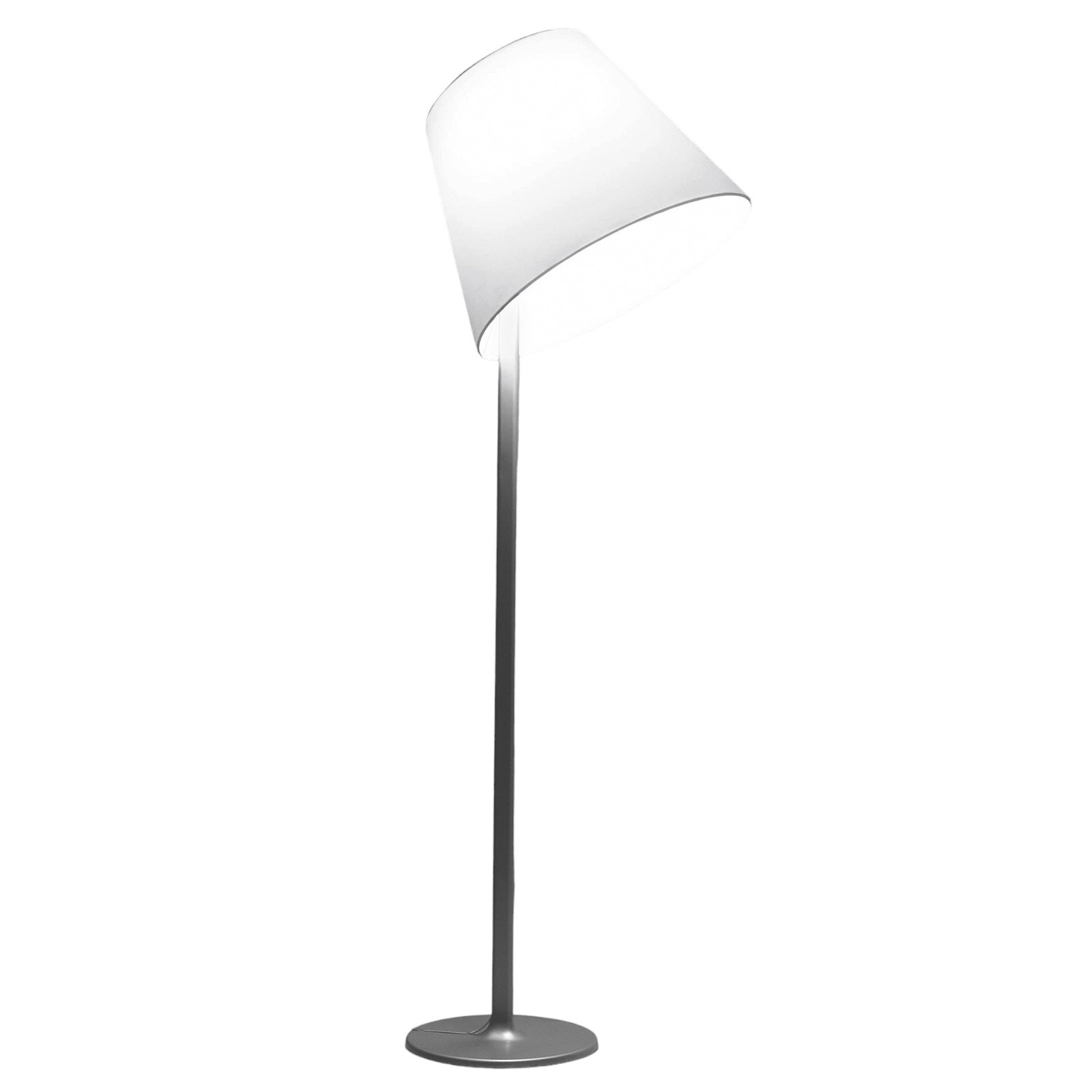 Artemide Melampo -lattiavalaisin, 217 cm, harmaa