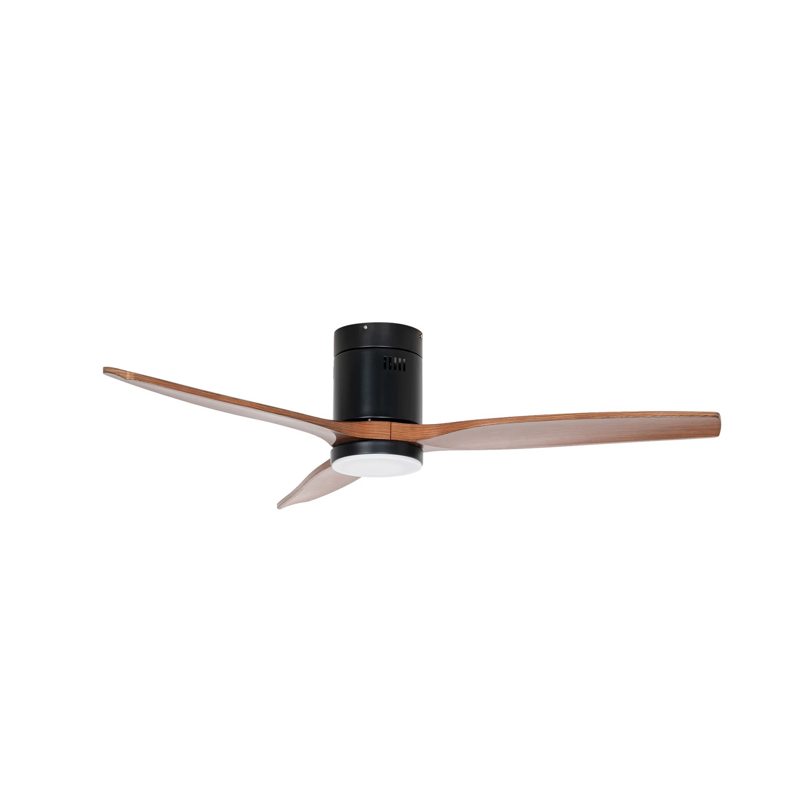 Lucande LED plafondventilator Brinia, Ø 132 cm, hout, CCT