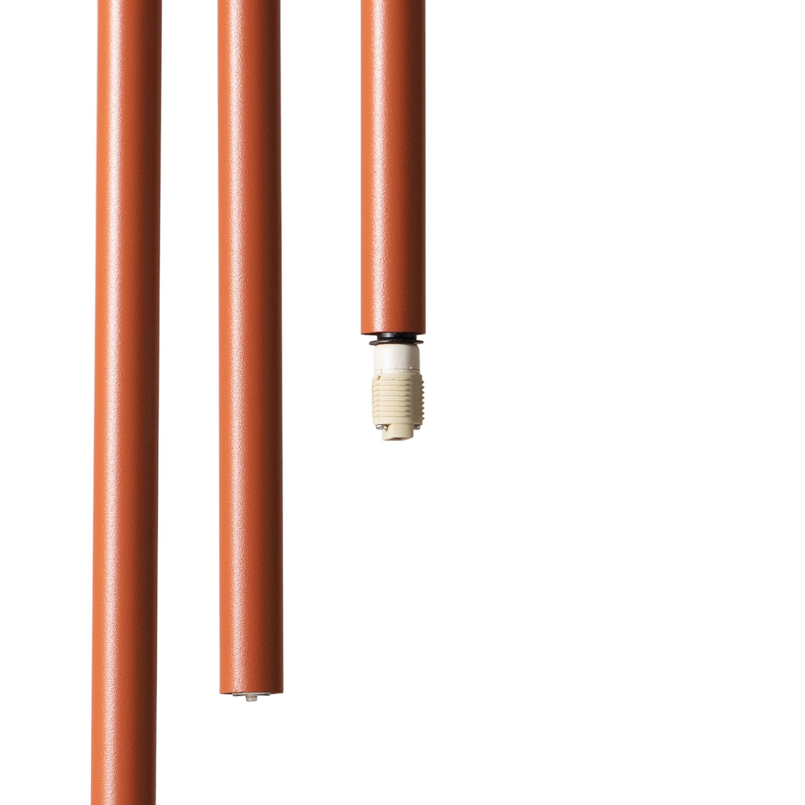 Sopel 3 pendant light, brick red, round, 3-bulb, steel, G9