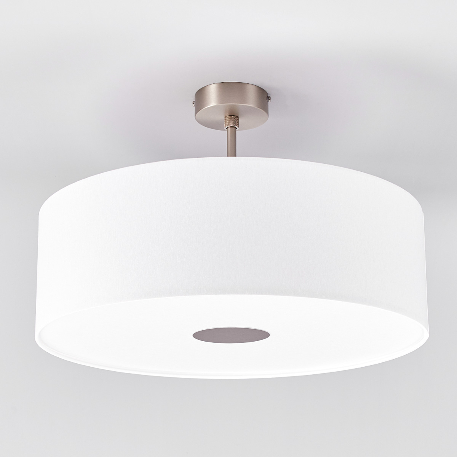 Semi-flush ceiling lamp Gala, 50 cm, white chintz