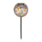 LED-lampe med jordspyd 36748S, globus, sølv, metall