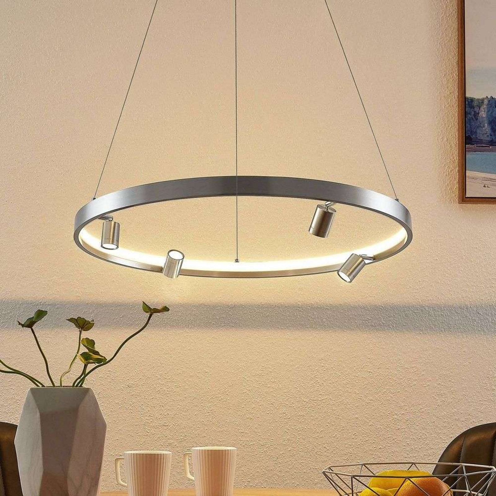 Paliva Závěsná Lampa Ø64 Nickel - Lucande