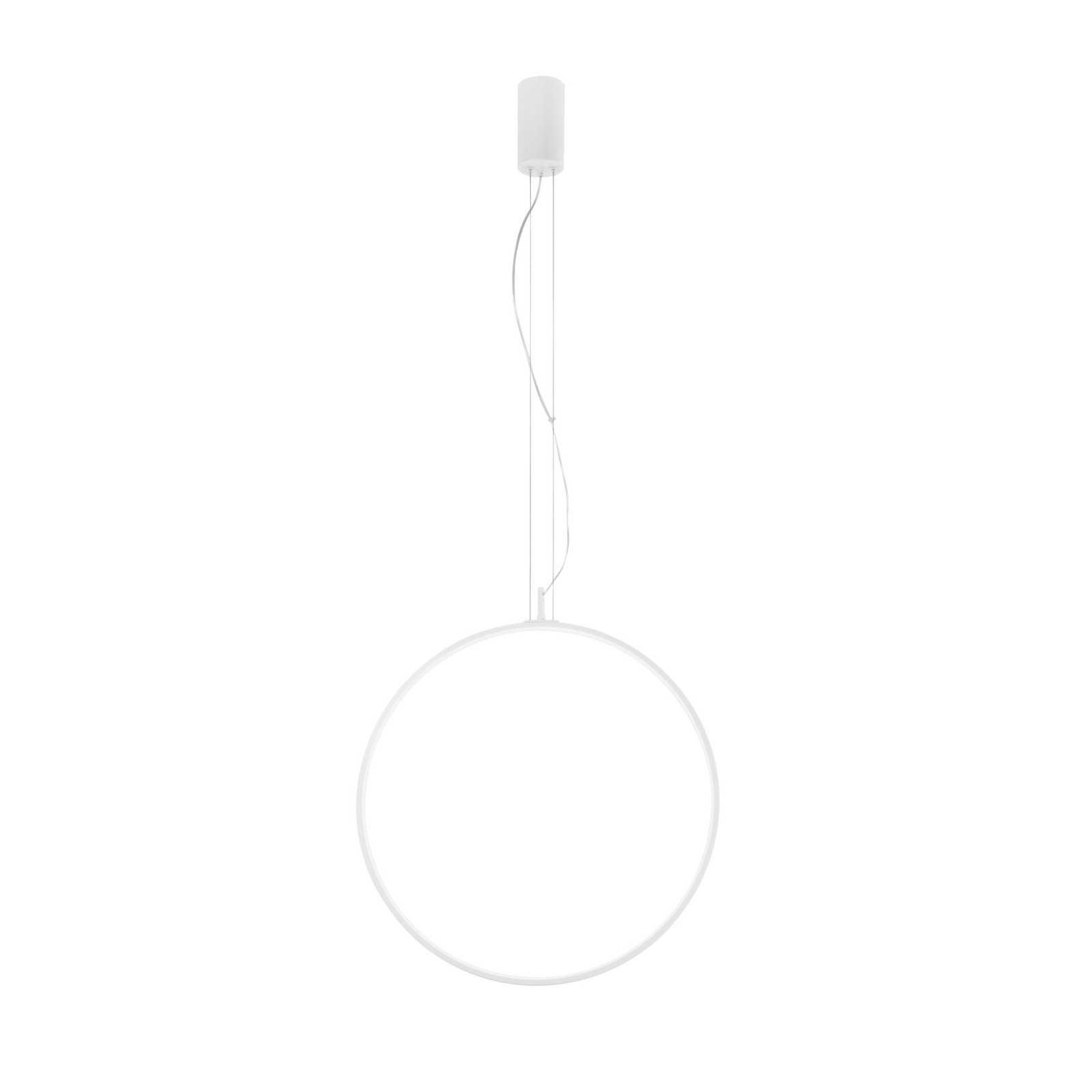 Suspension LED Toorx, blanche, Ø 60 cm, métal, CCT