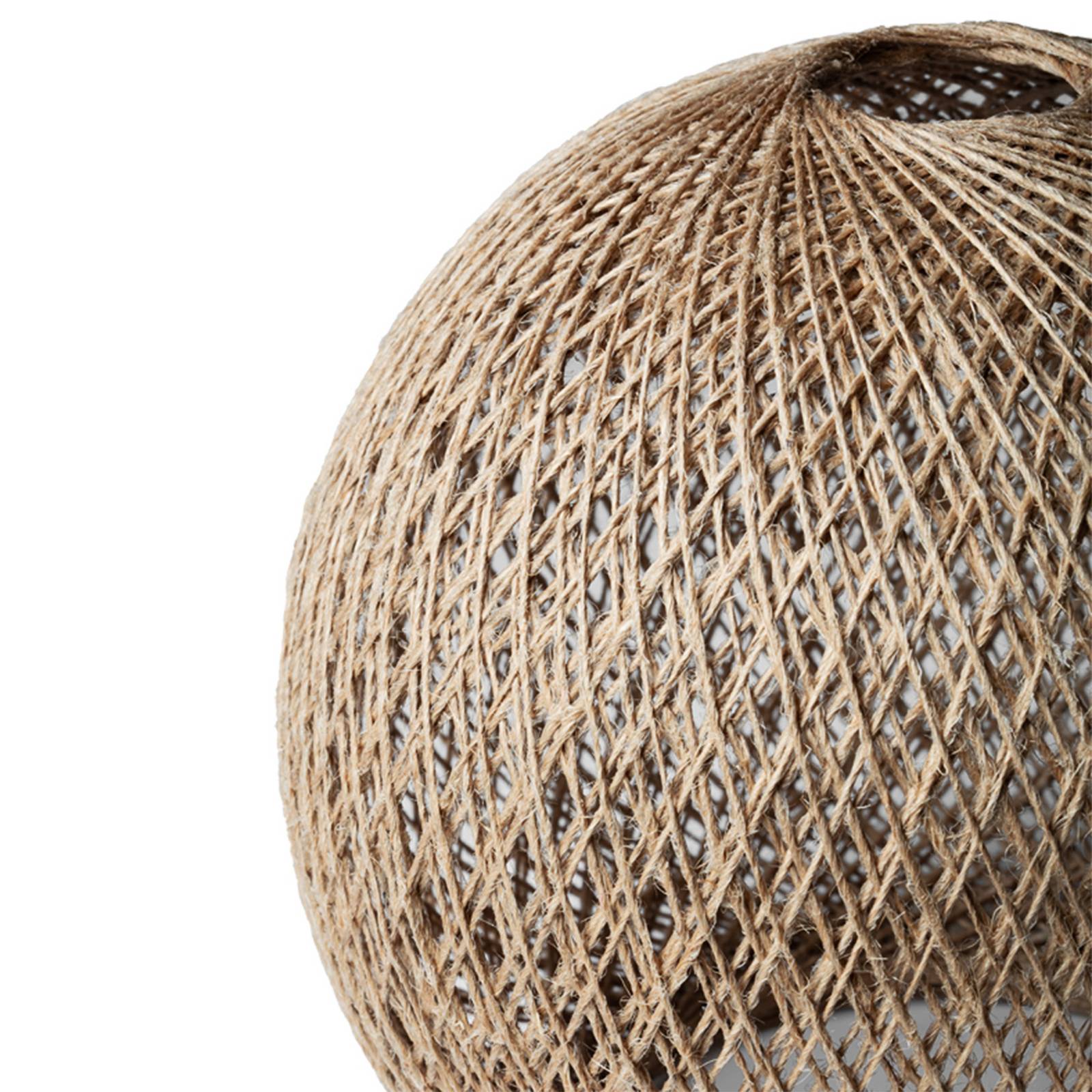 Hängeleuchte Yumak, braun, Ø 26 cm, Seil, 1-flammig günstig online kaufen