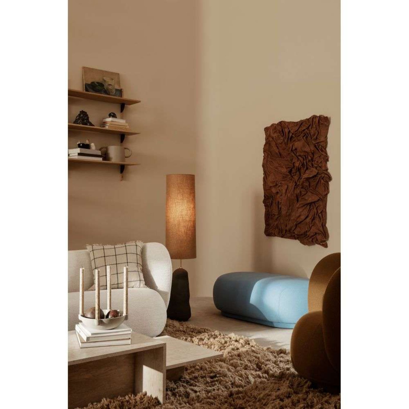 Hebe Lampadar Large Off-White/Sand - ferm LIVING