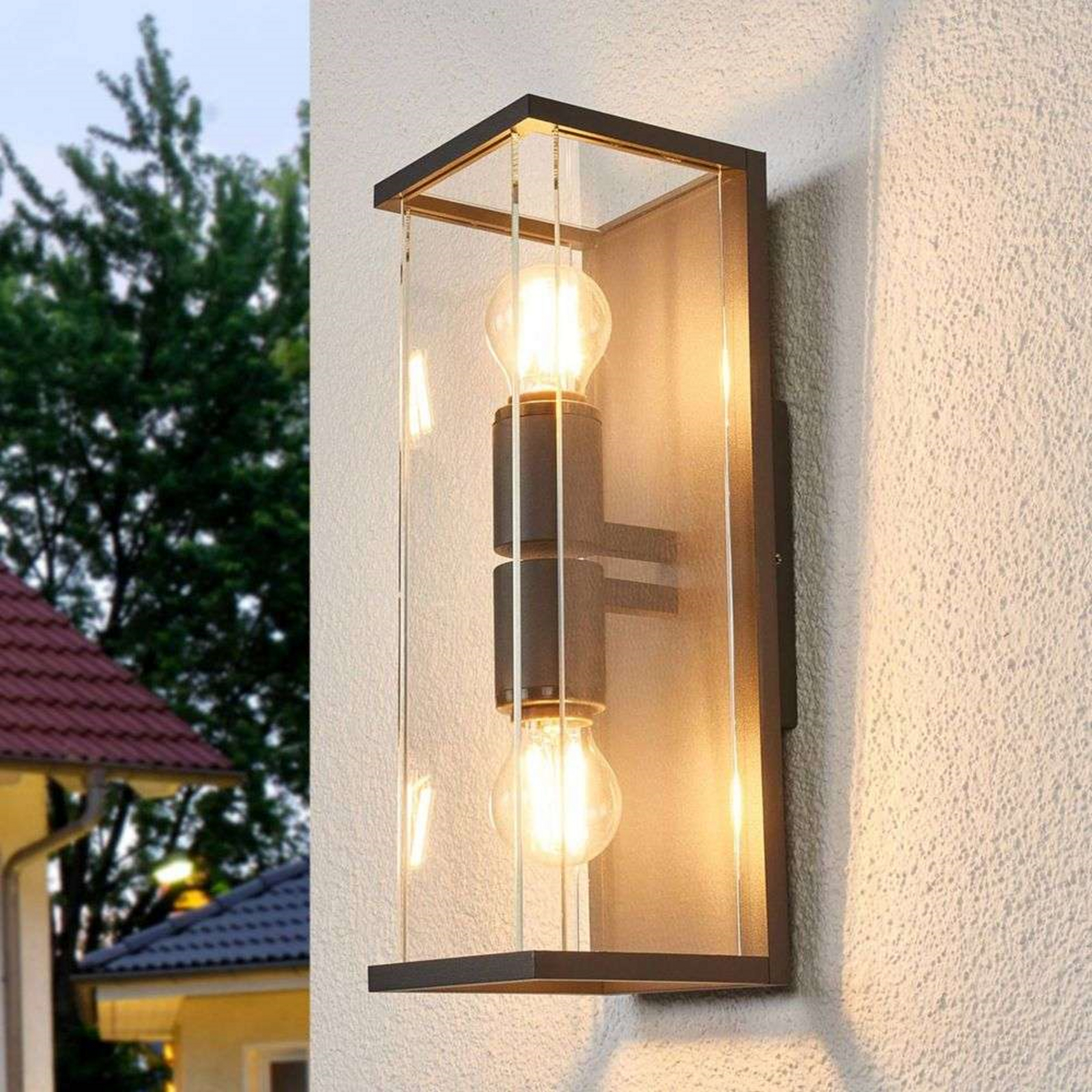 Annalea Up/Down Buiten Wandlamp IP54 Dark Grey - Lucande