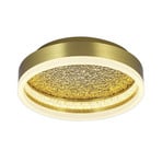 Moon LED ceiling light made of iron, brass