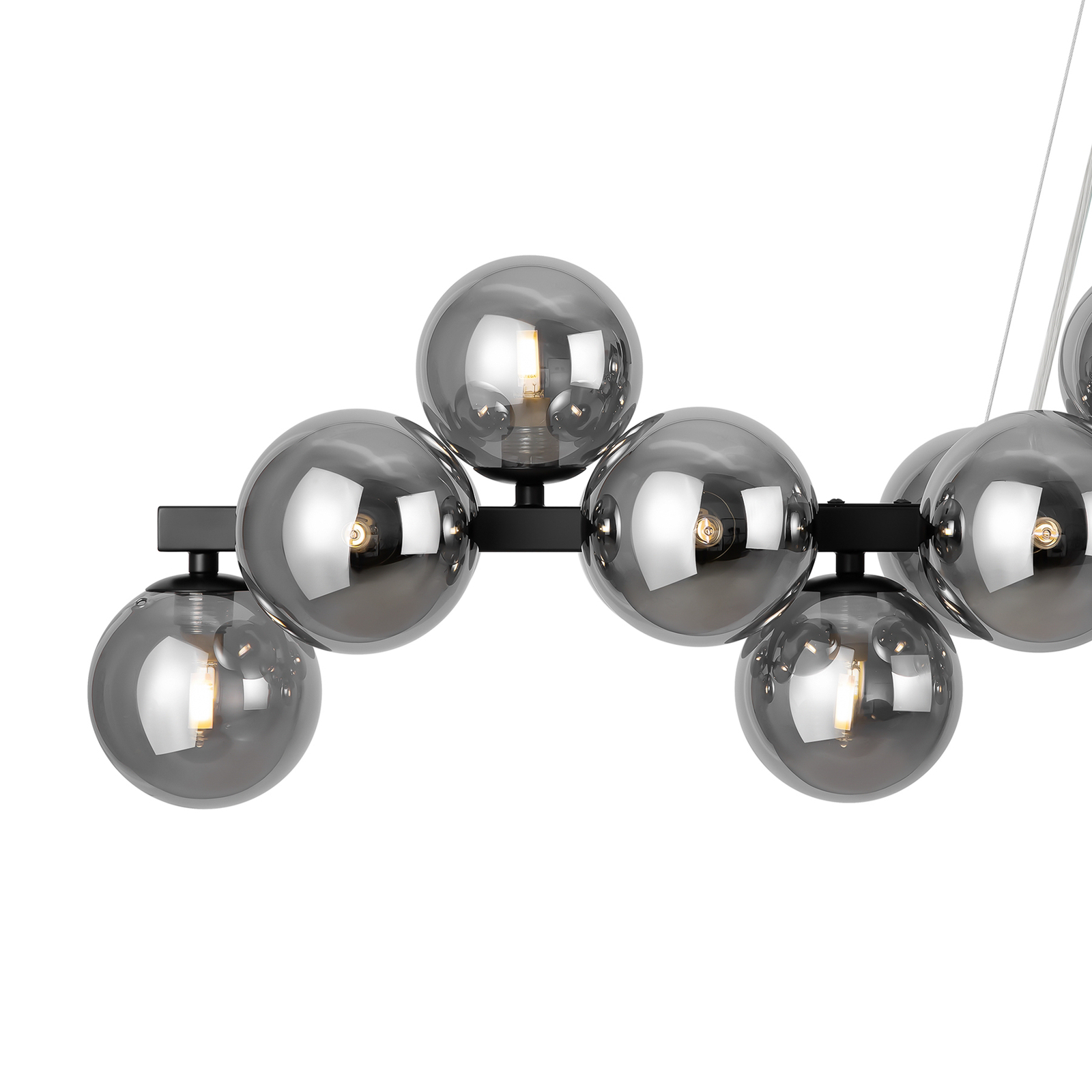 Maytoni Dallas hanglamp 25-lichts, lang, zwart
