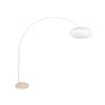 Boogstaande vloerlamp Sparkled Light crème/wit, 240 cm, zijde