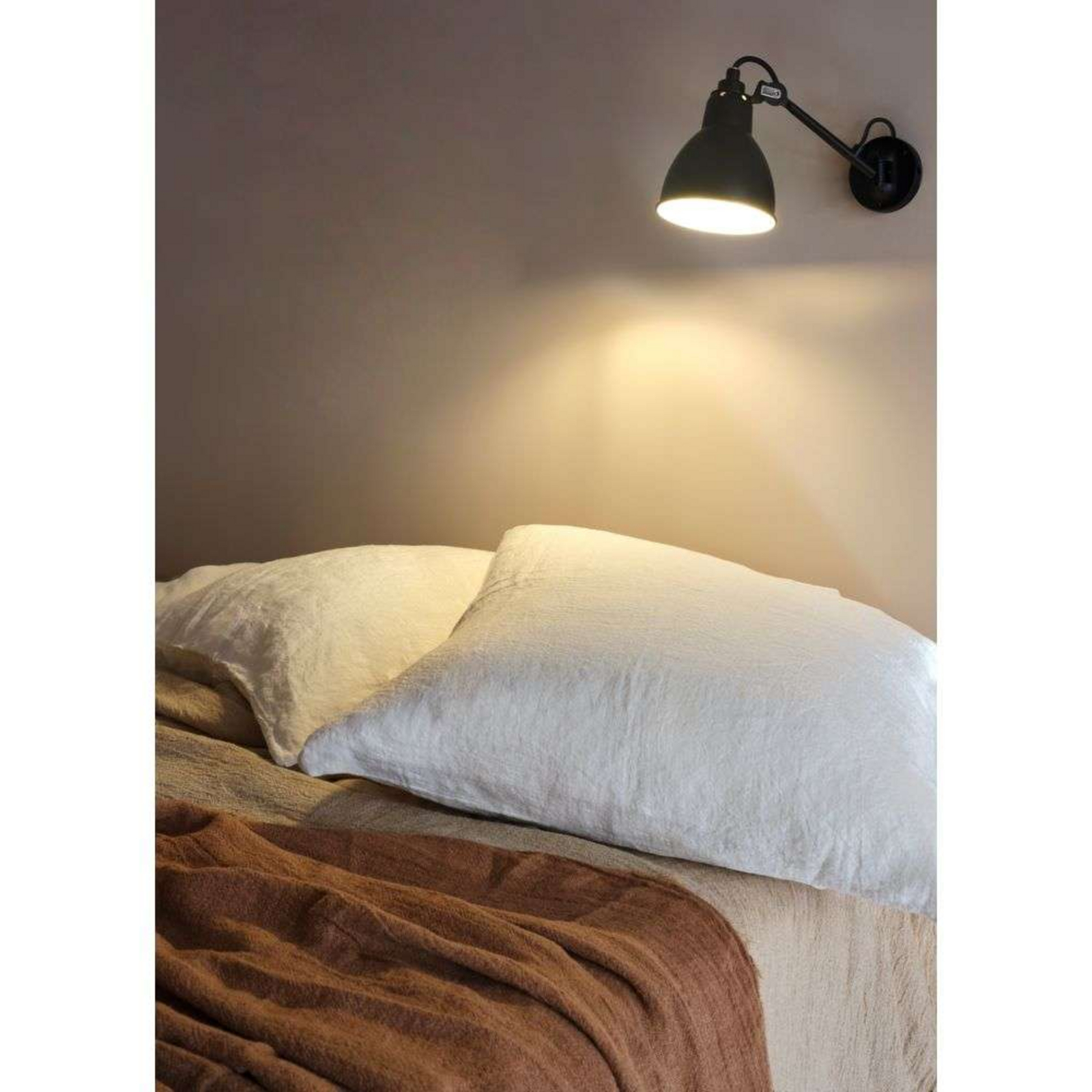 104 Wall Lamp Black/Yellow - Lampe Gras