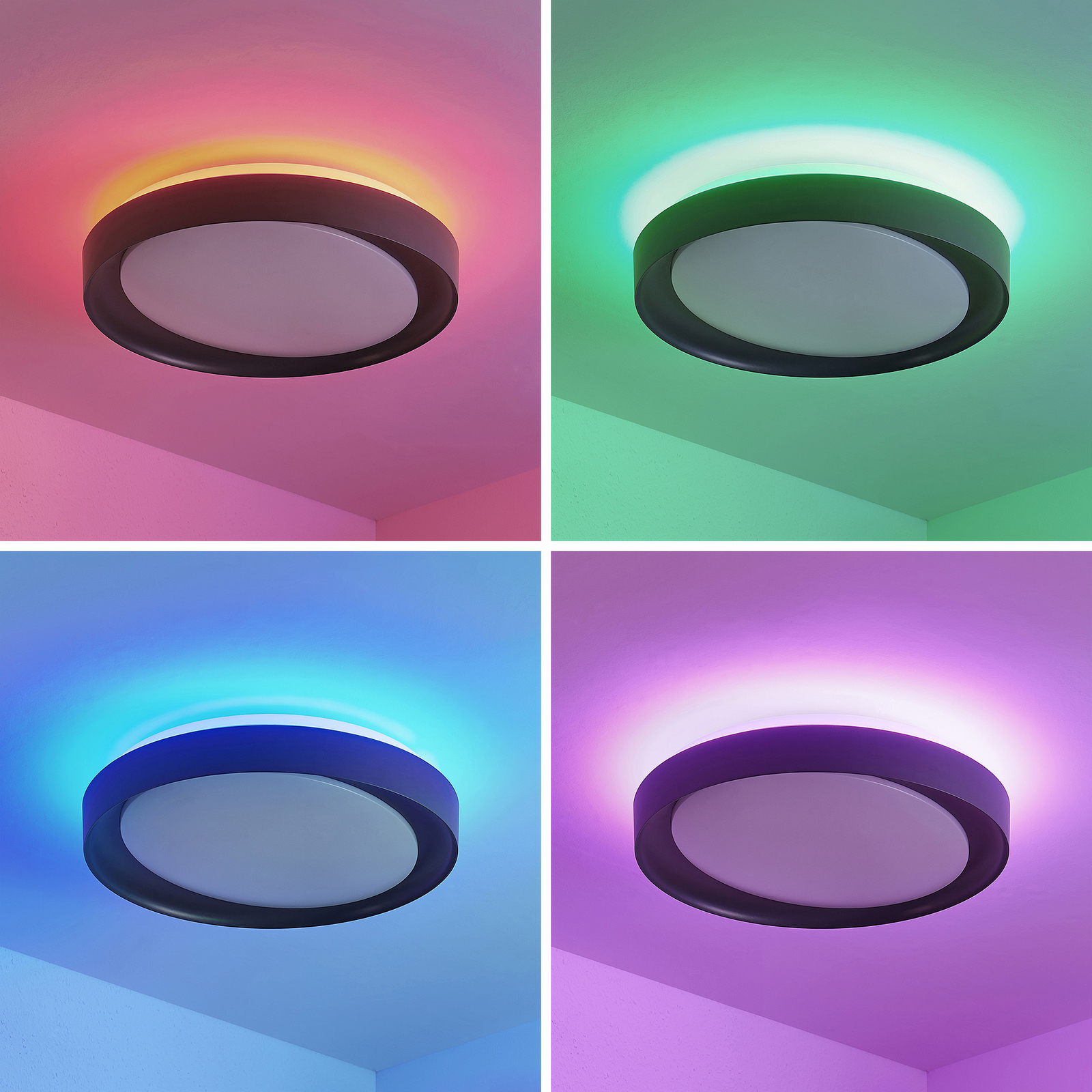 Lindby Alyano LED plafondlamp, RGB, CCT, dimbaar