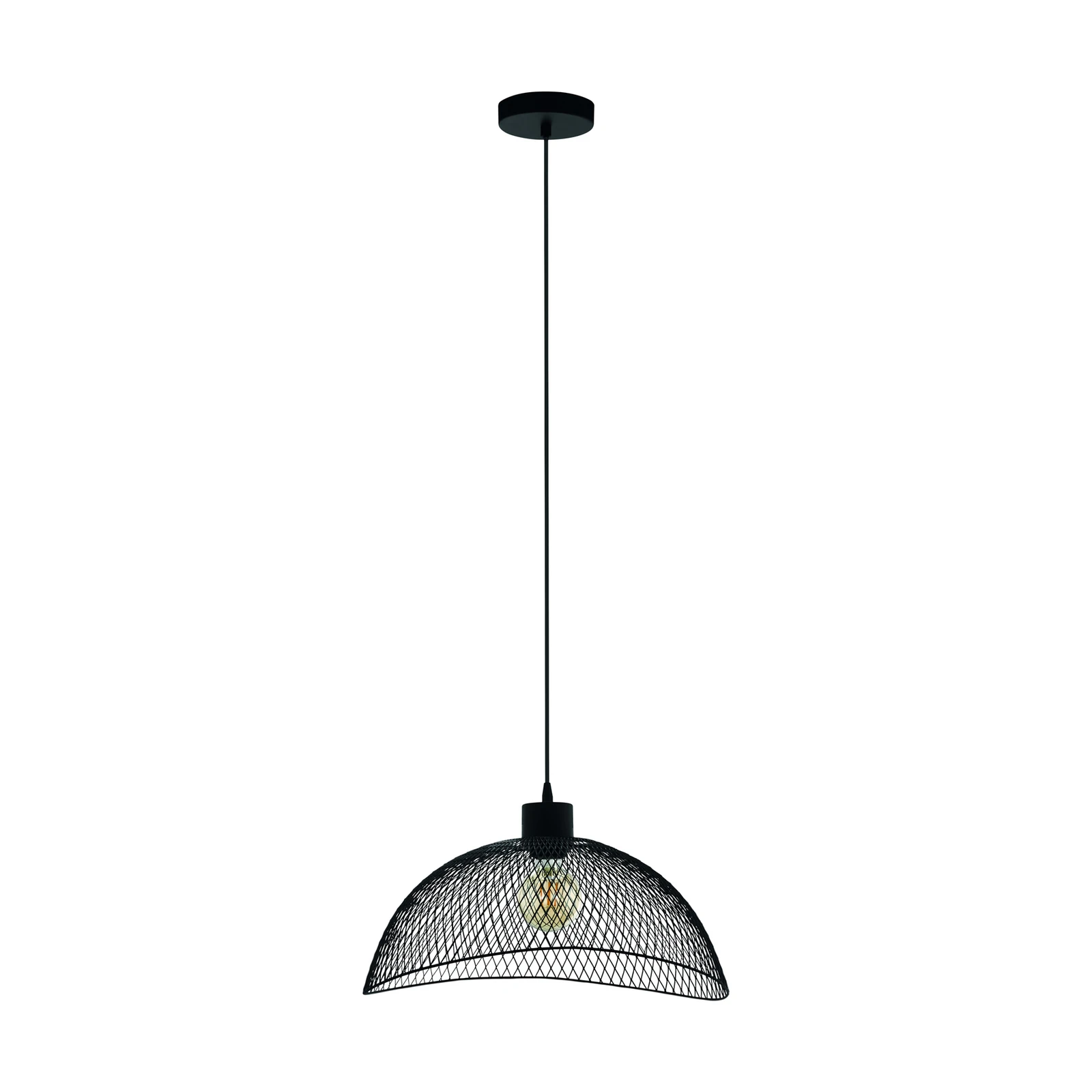 Pompeya hänglampa, längd 45 cm, svart, stål