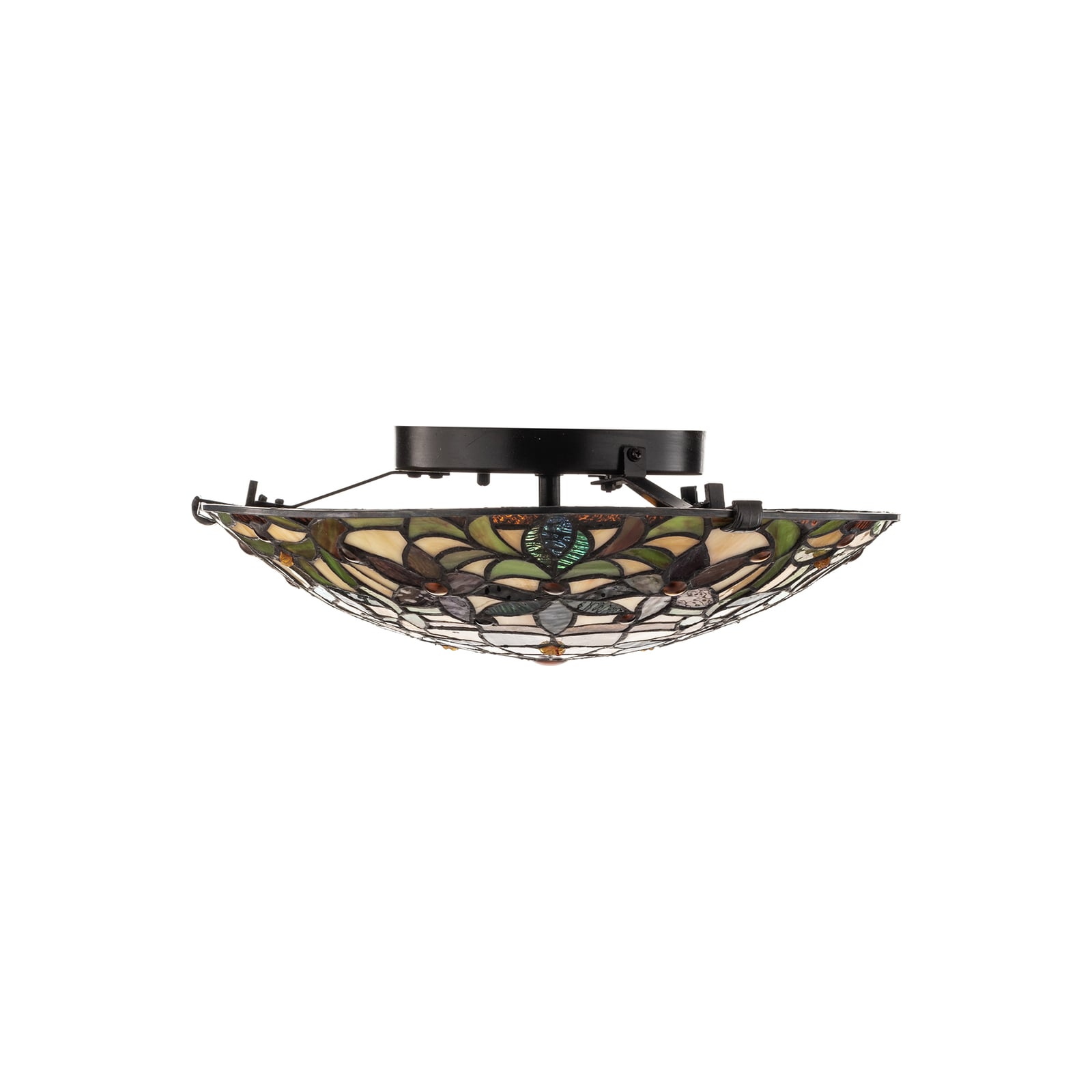 Kami loftlampe, farvet glas, 43 cm – QUOIZEL
