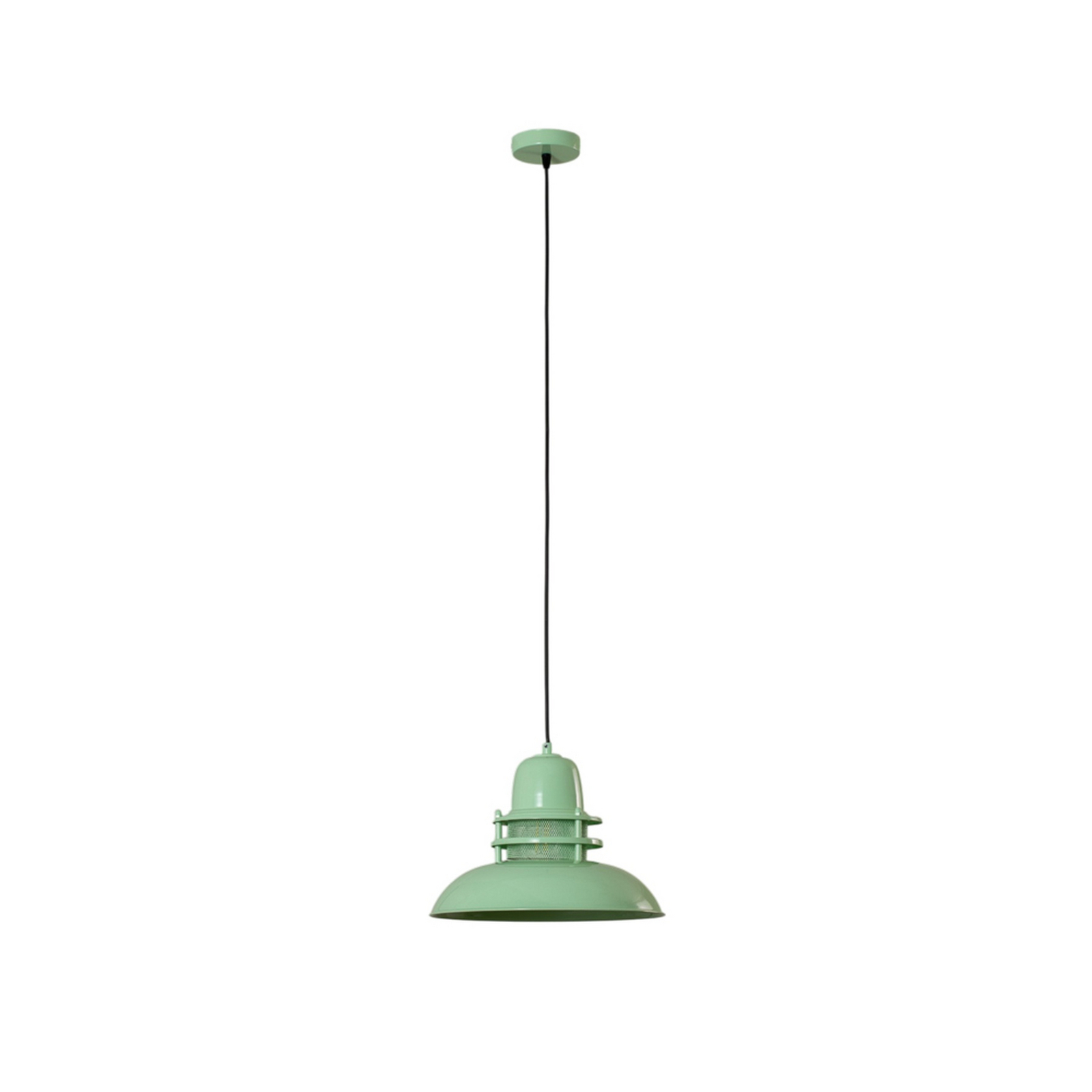 Lampa wisząca Lorenz, miętowa zieleń, Ø 34 cm, metal, E27