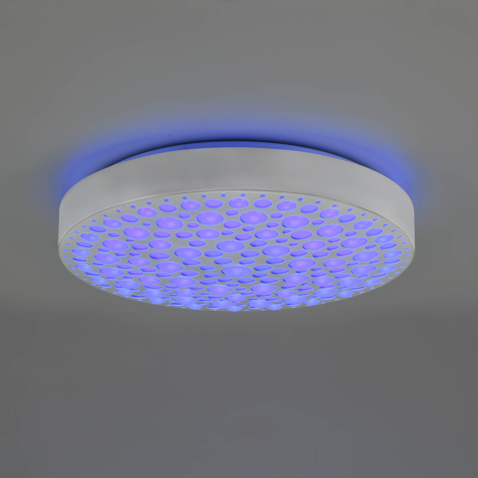 LED lubinis šviestuvas "Chizu" Ø 40,5 cm, reguliuojamas RGB, baltas