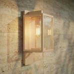 Lucande Ferda outdoor wall light, socket at bottom, beige, IP44