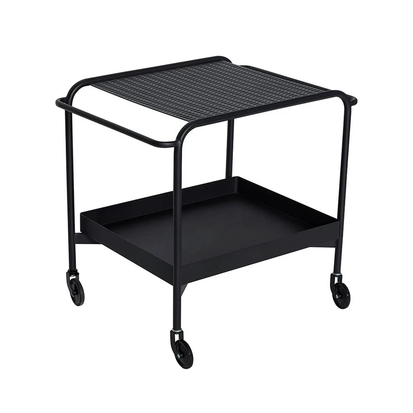 Produktfoto för Hübsch - Push Rolling Table - Rullbord - Black - 66 x 47 x H62 cm