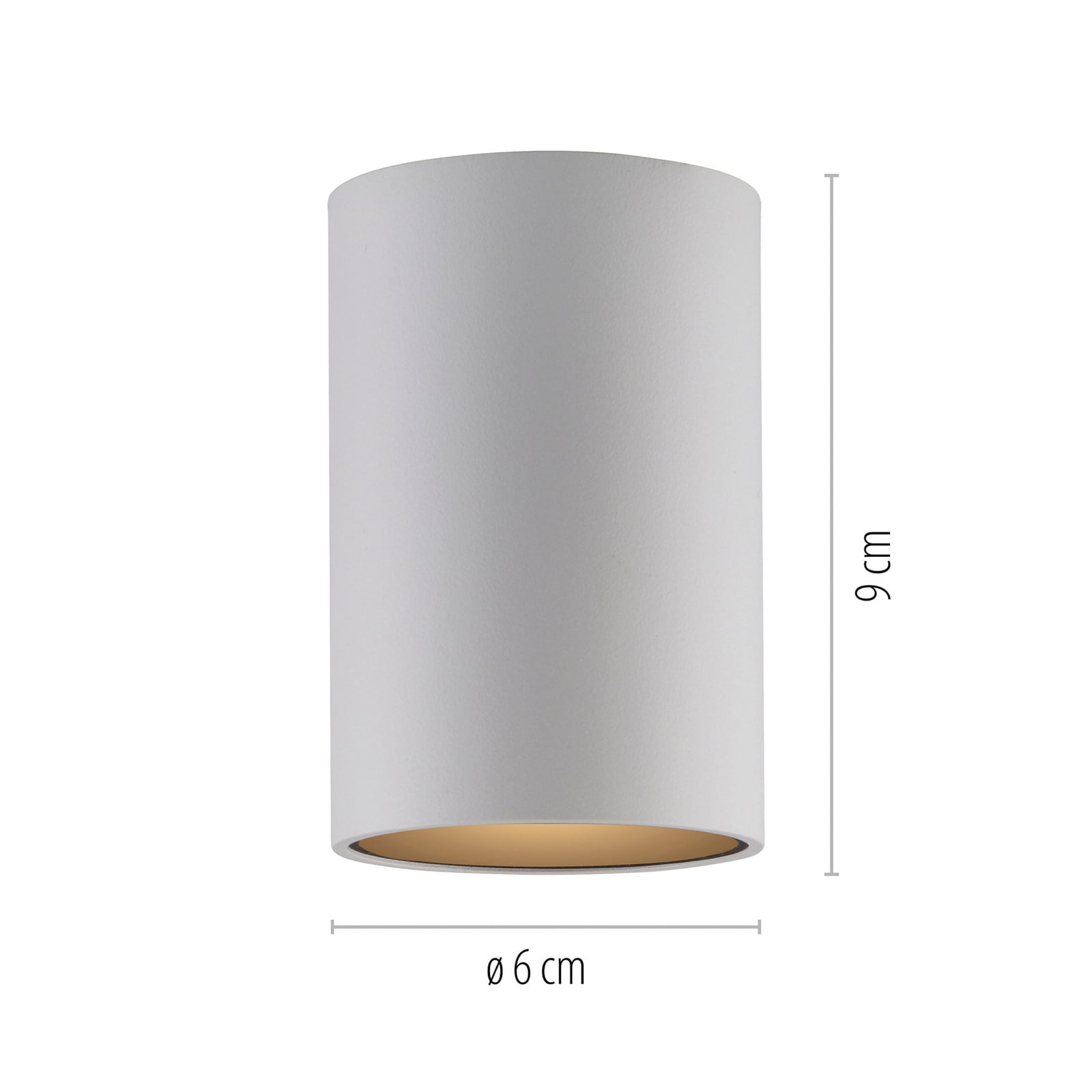 Point LED-Bad-Deckenlampe, weiß, Ø 6 cm, Metall, IP44 - PURE