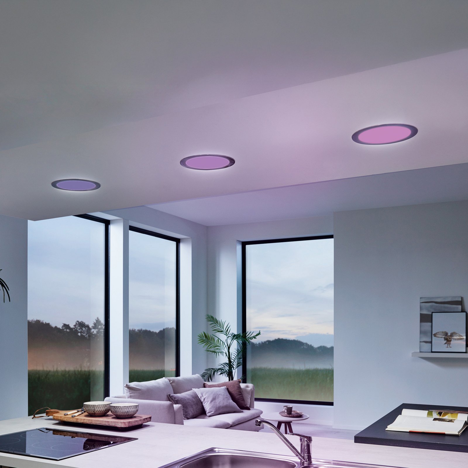 EGLO connect Fueva-Z innf.lampe 21,6 cm nikkel