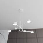 Suspension Modus 6, acier, à 6 lampes, GX 53, blanc