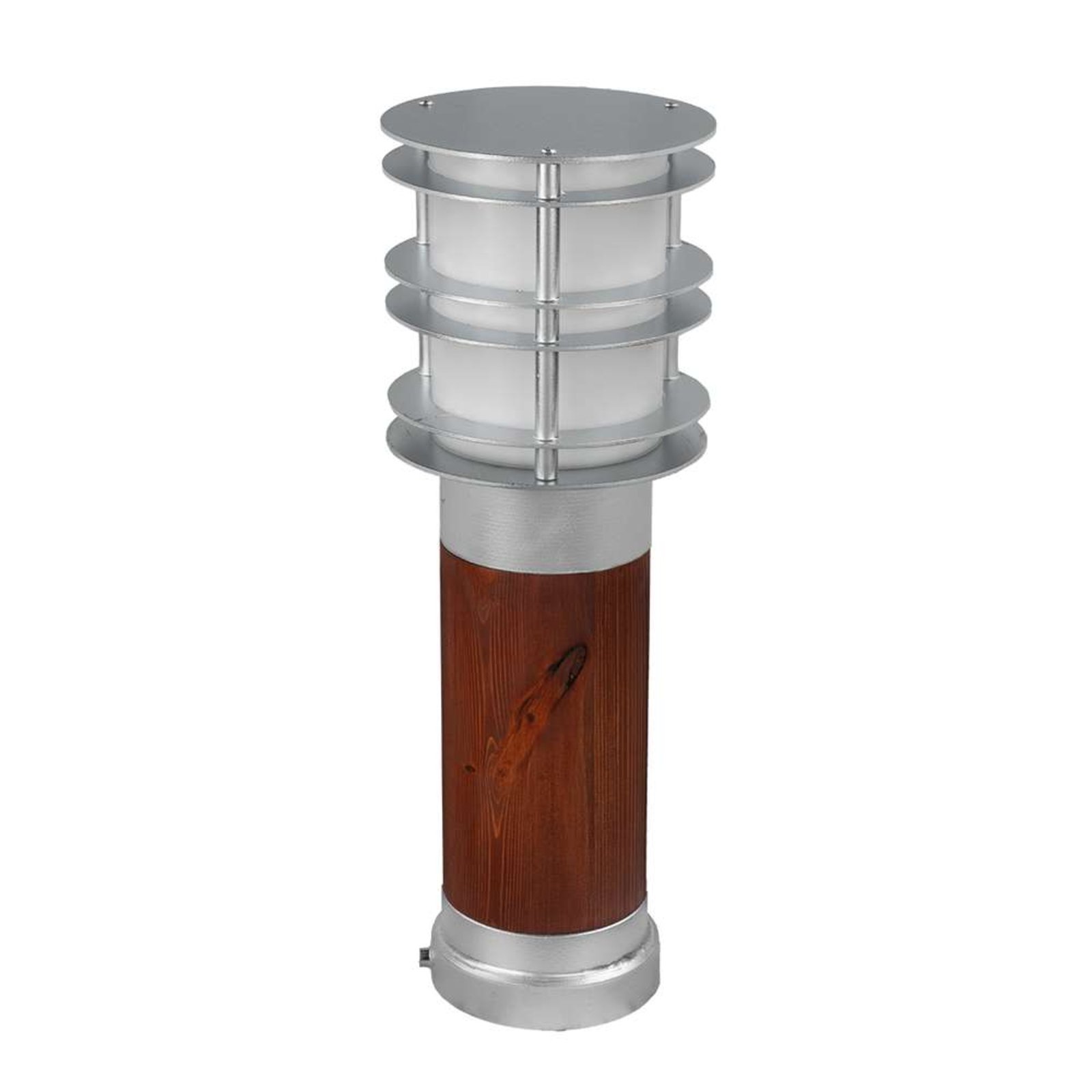 Scandinavian Wood Stockholm 49 Outdoor Bollard Galvanised - Norlys