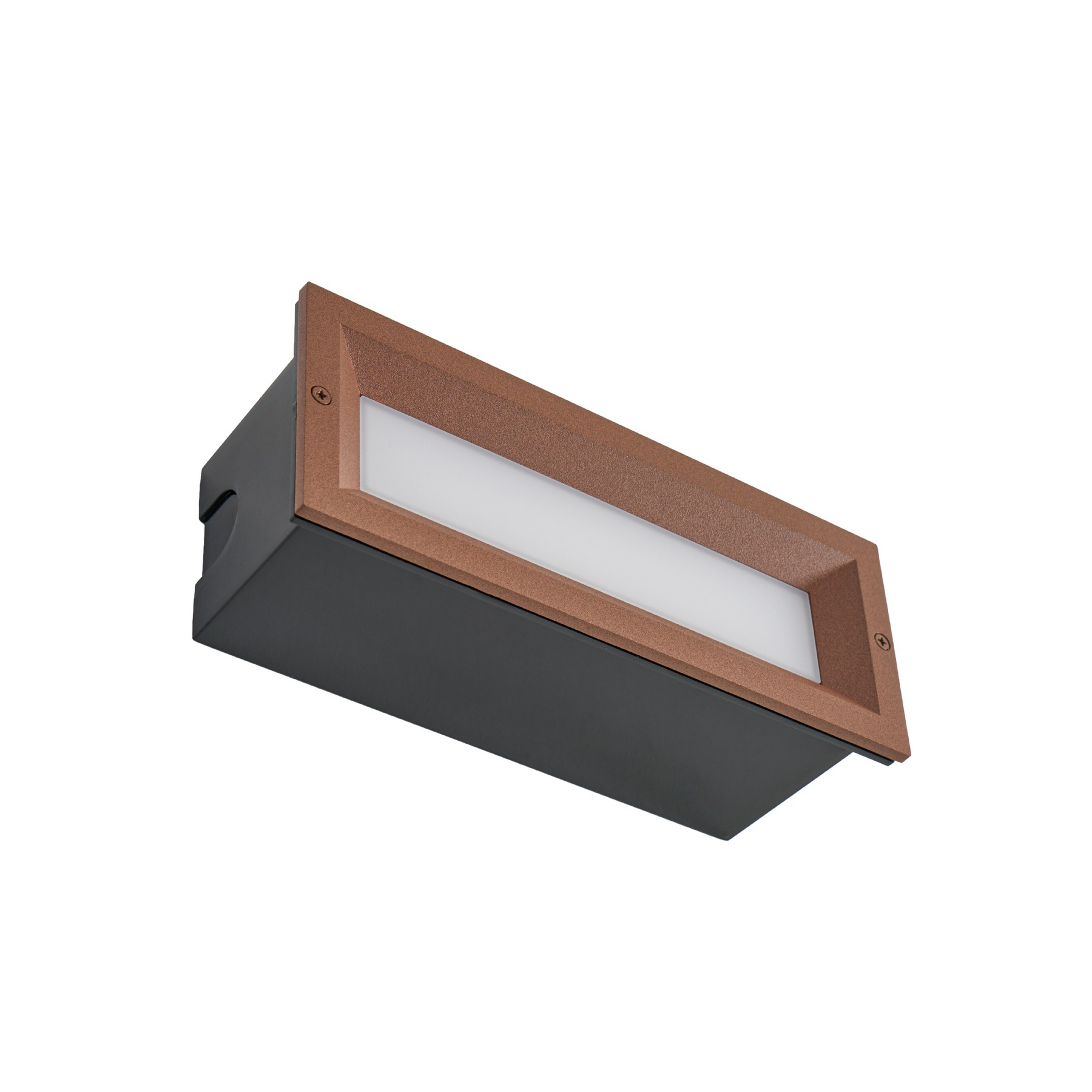 Lachlain Oprawa wpuszczana ścienna LED, 25 cm, rdza, IP65 - Lucande