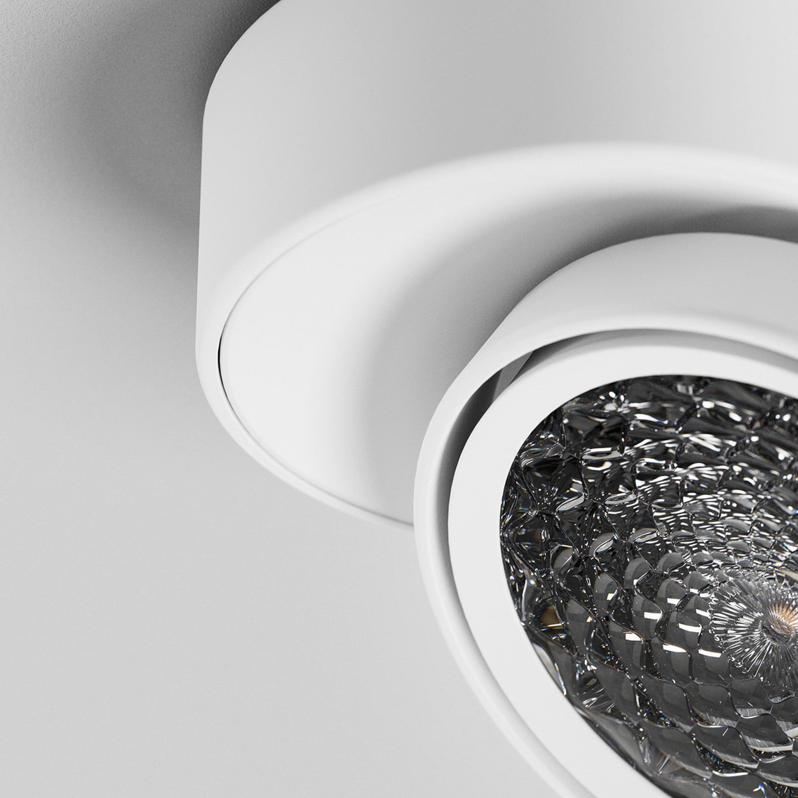 Spot pour plafond LED Nivo, blanc, 50°, orientable, à intensité variable - Sigor