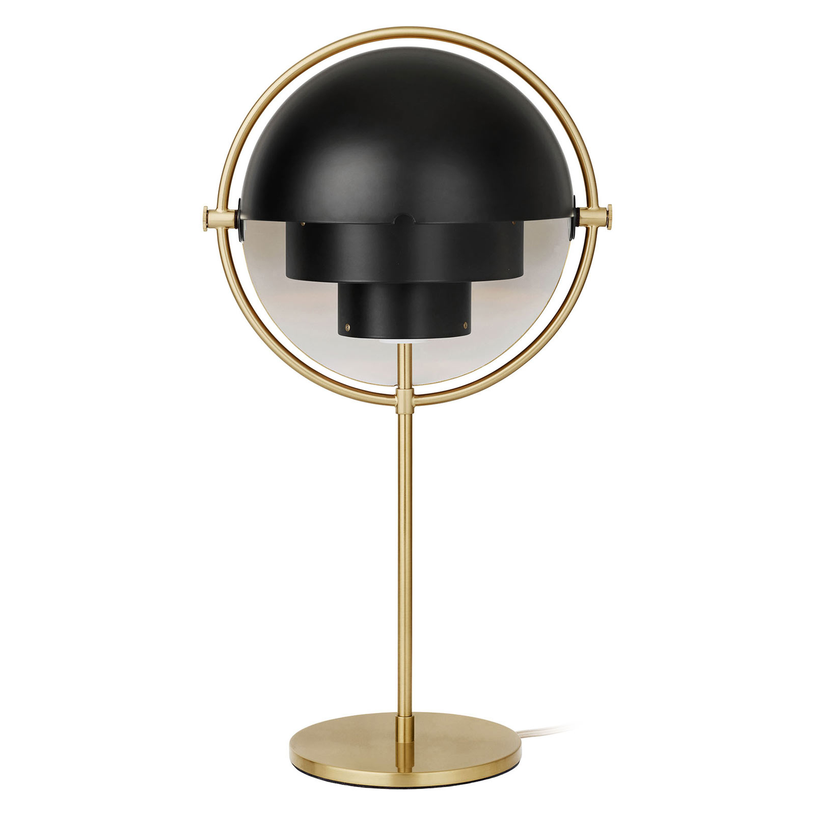 GUBI Tischleuchte Multi-Lite, Höhe 50 cm, Gestell messing