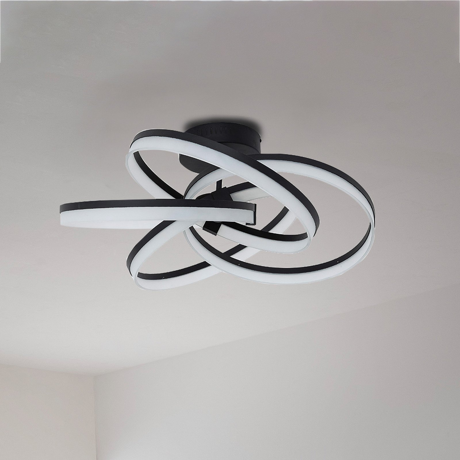 Schöner Wohnen Loop LED plafonieră CCT negru