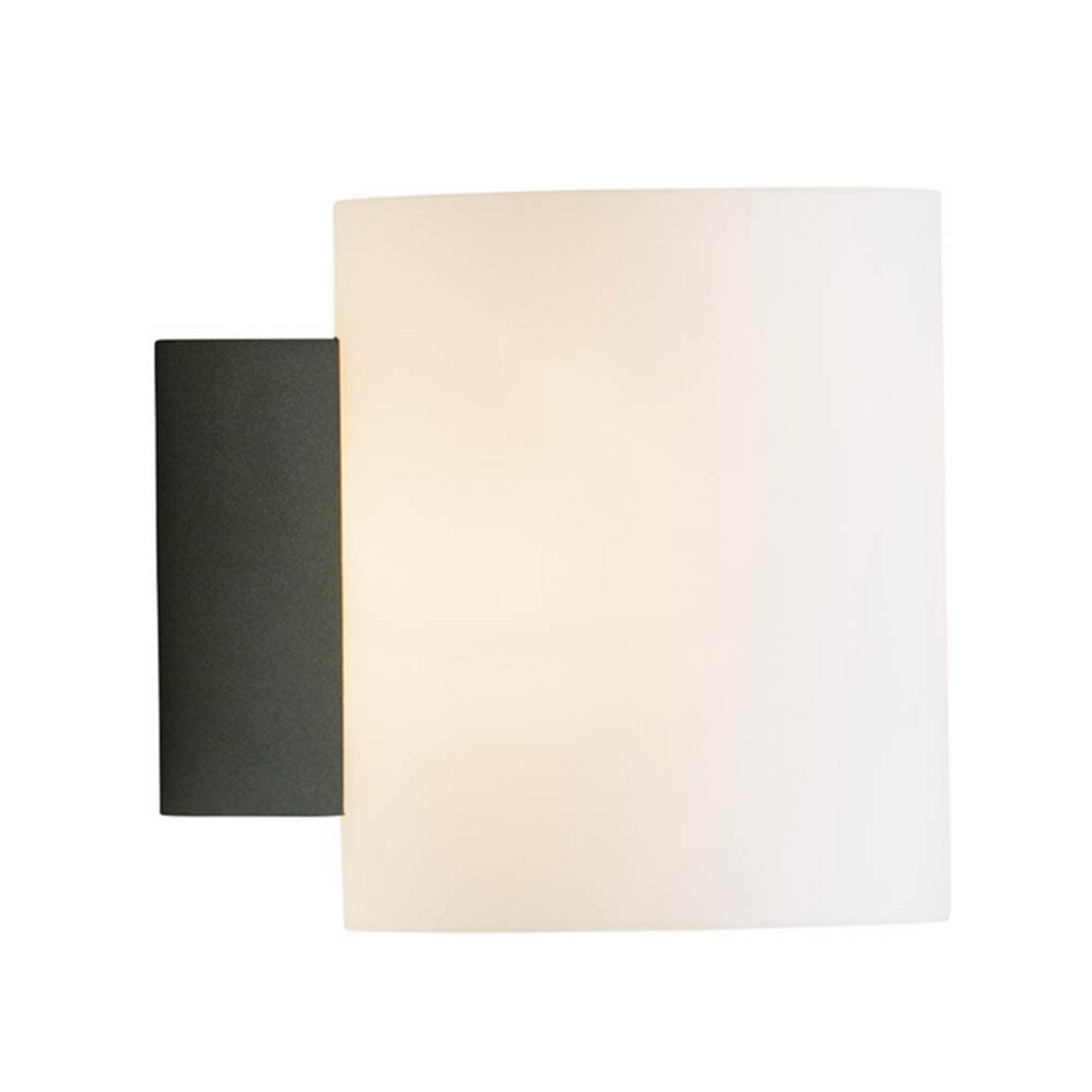 Evoke Wall Lamp IP44 Small Anthracite/Opal - Herstal