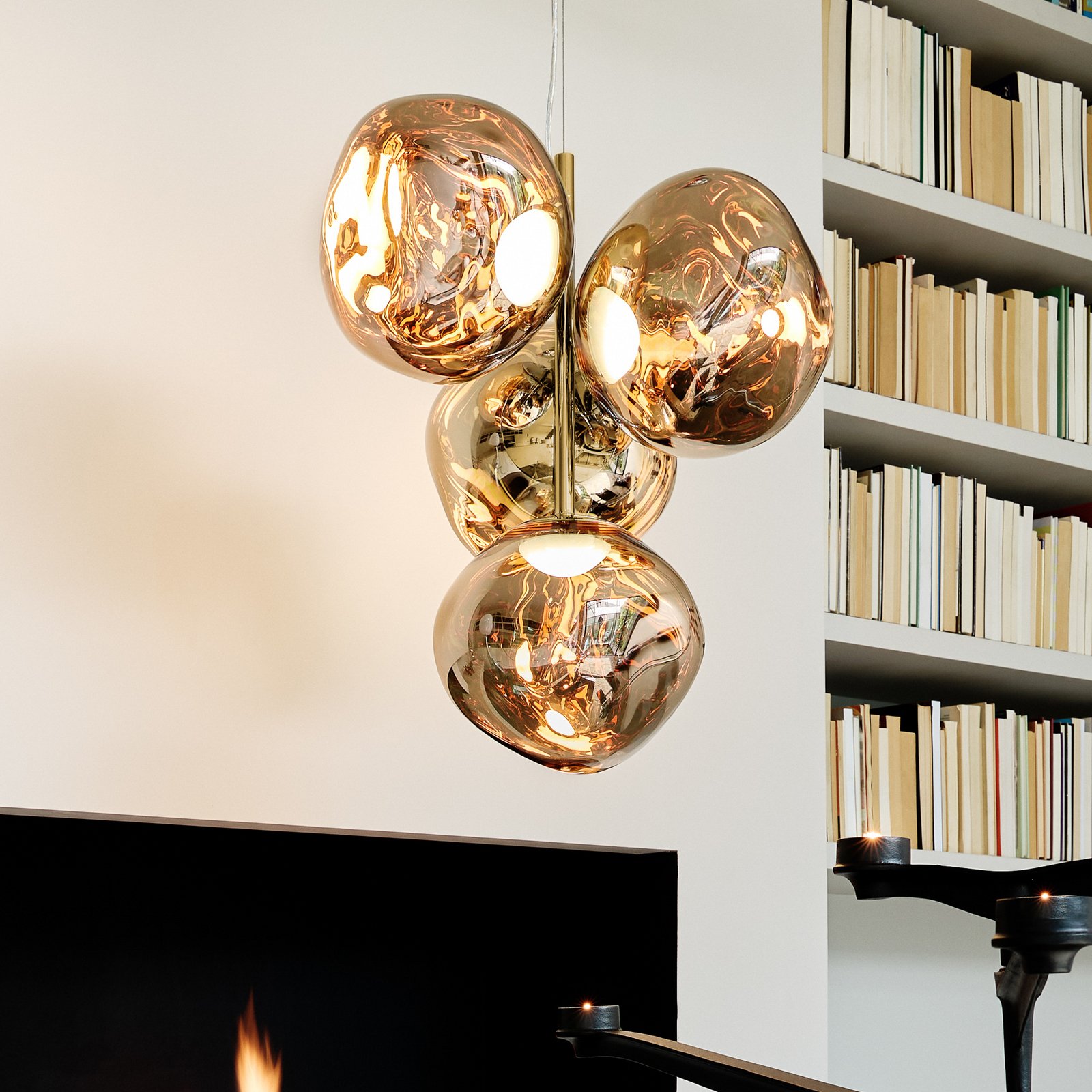 Tom Dixon suspension LED Melt Chandelier Mini, dorée