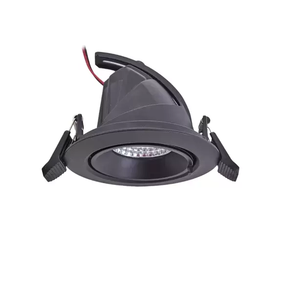 Lampenwelt Arcchio Harcos LED-Downlight, schwarz, Ø 11 cm, 4.000K