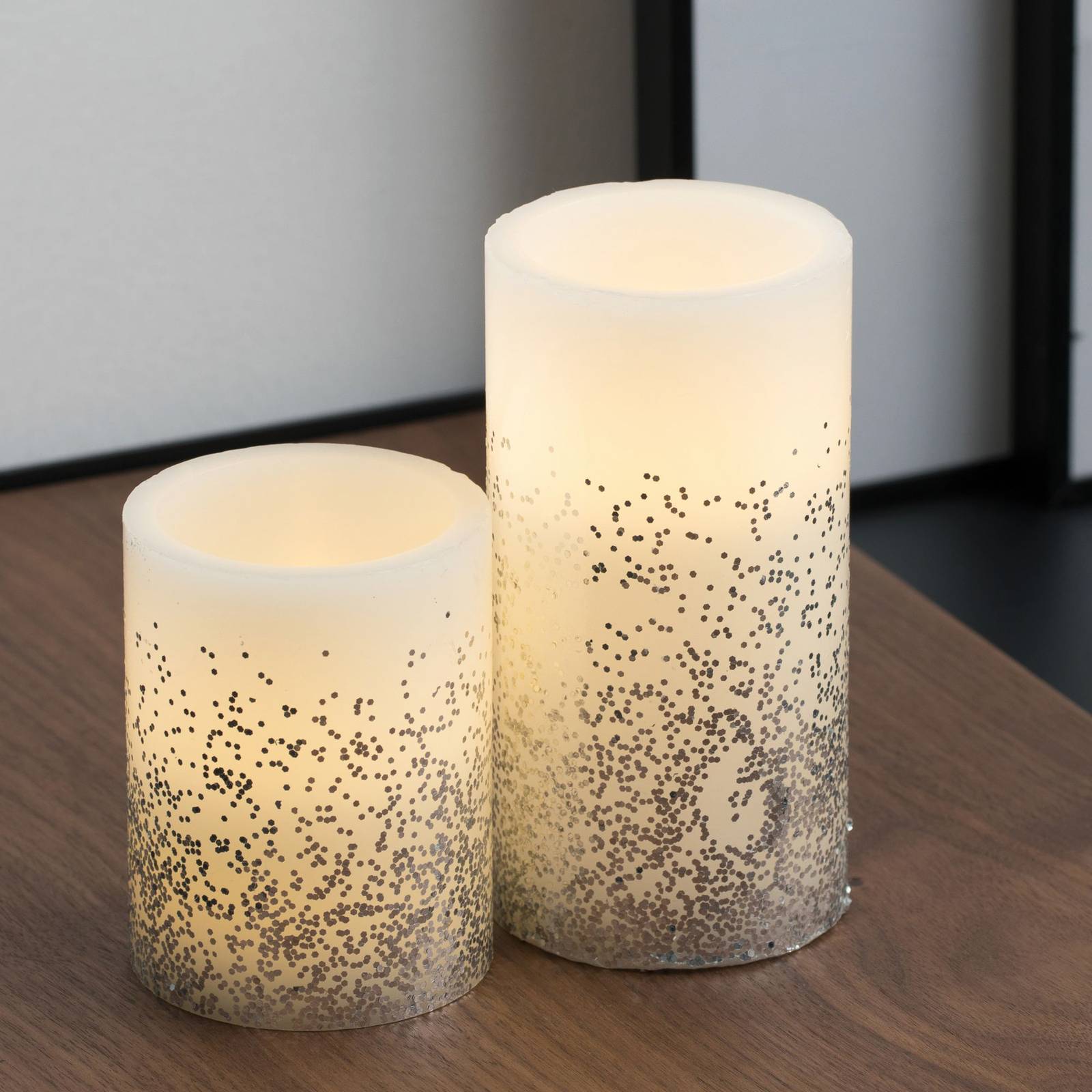 Pauleen Glowing Glitter Candle LED-lys sett med 2 stk