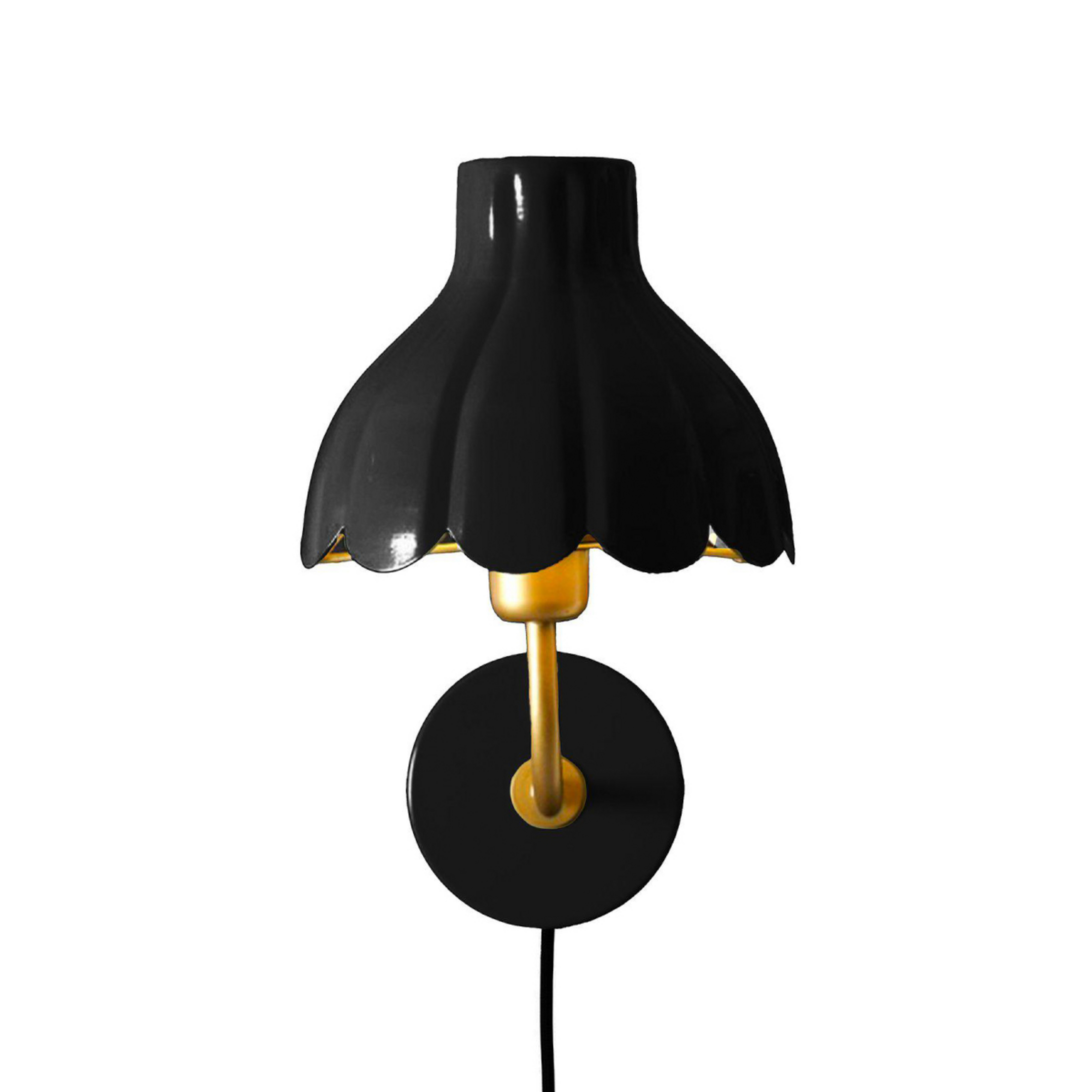 PR Home Applique Wells, nero/dorato, 21 cm, metallo