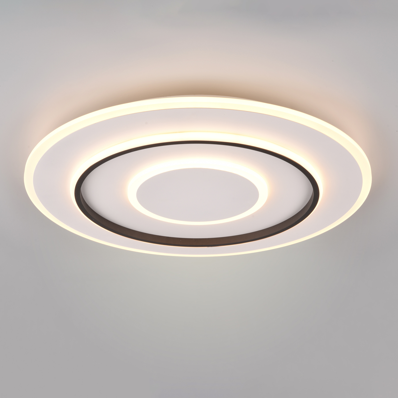 LED-loftslampe Jora rund med fjernbetjening, Ø 60 cm