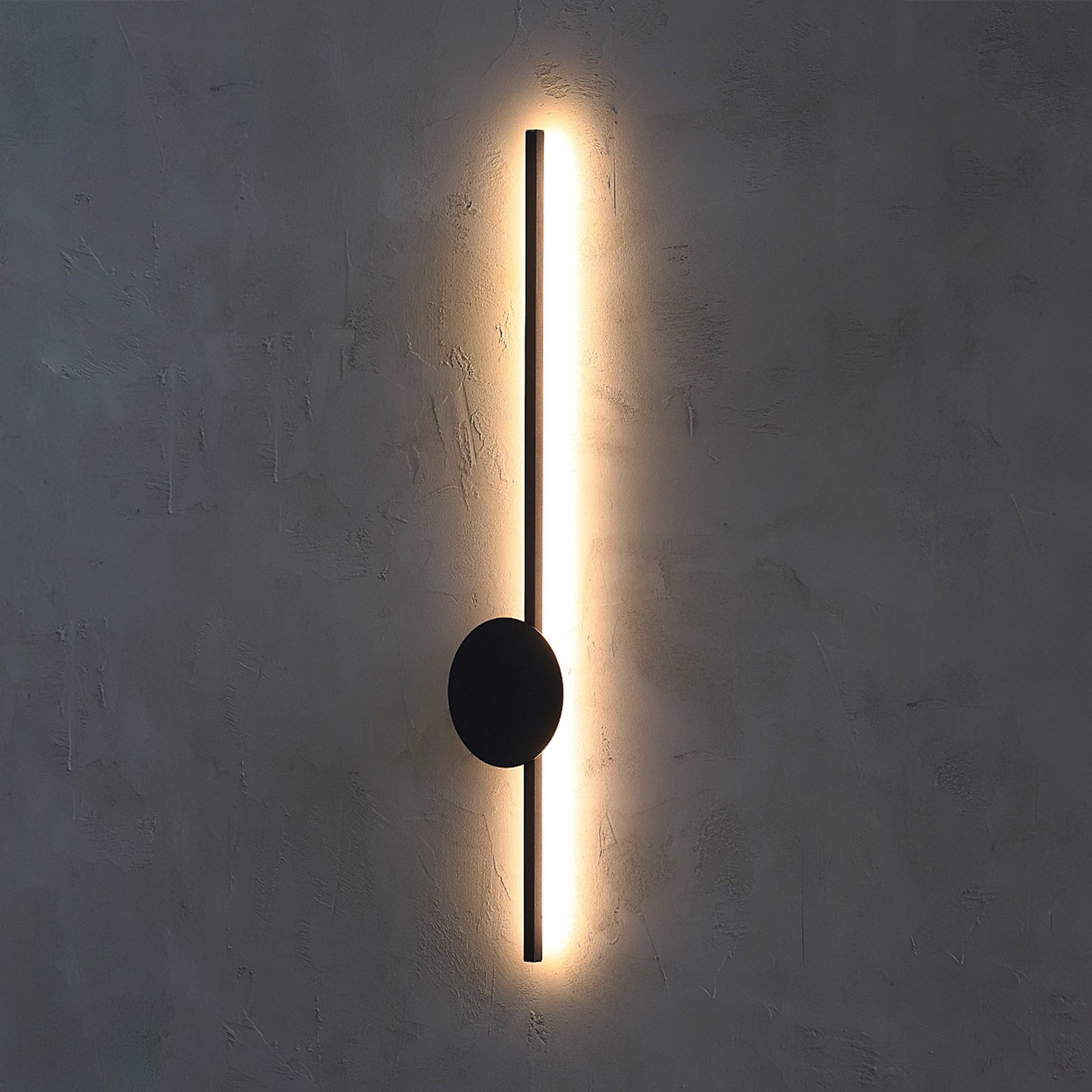 Applique a LED Java II, nero, altezza 93 cm, metallo