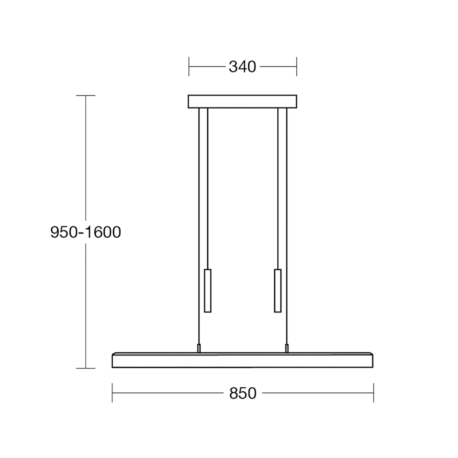 HerzBlut LED hanglamp Leonora, 85 cm, hout, dimbaar