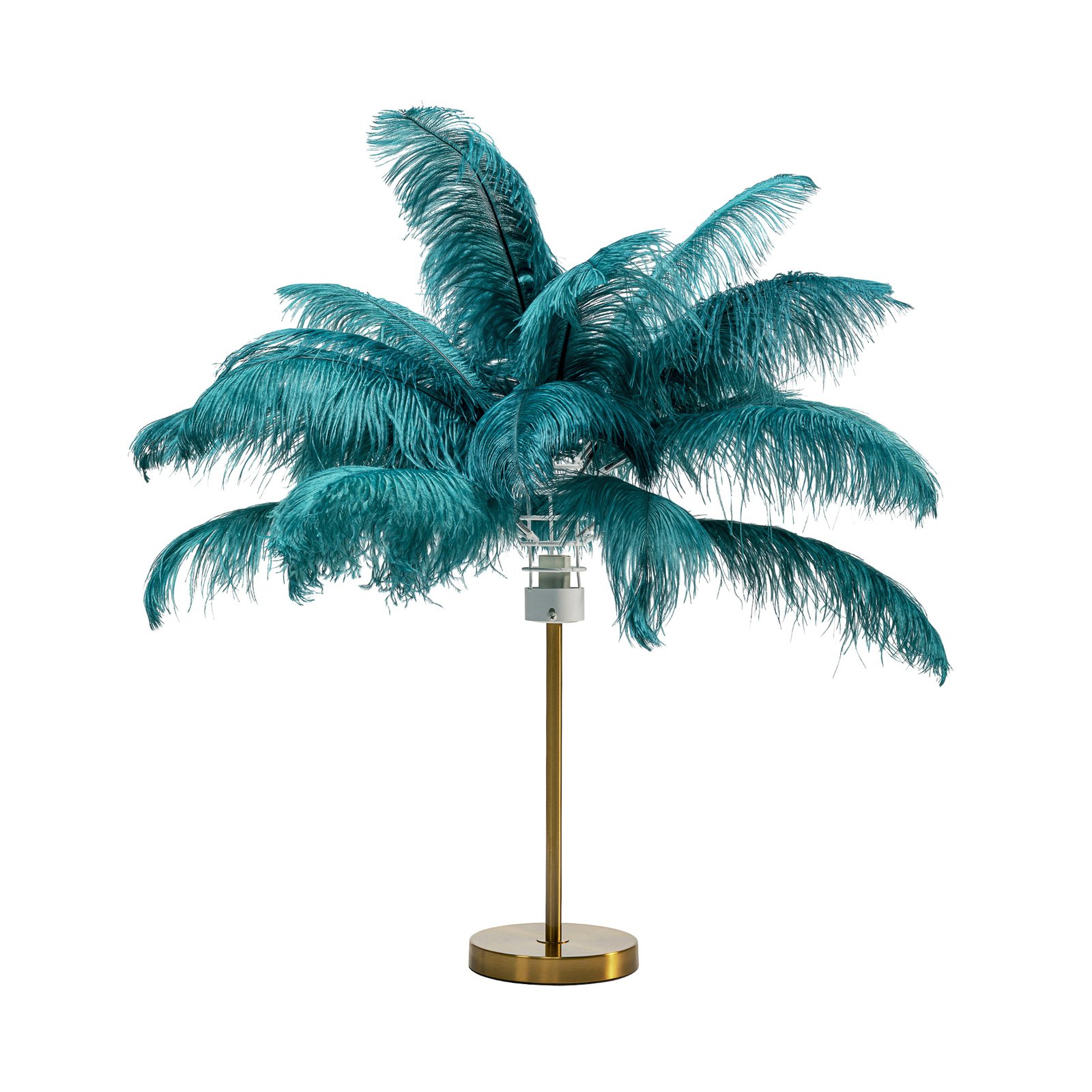 KARE Feather Palm galda lampa ar spalvām, zaļa