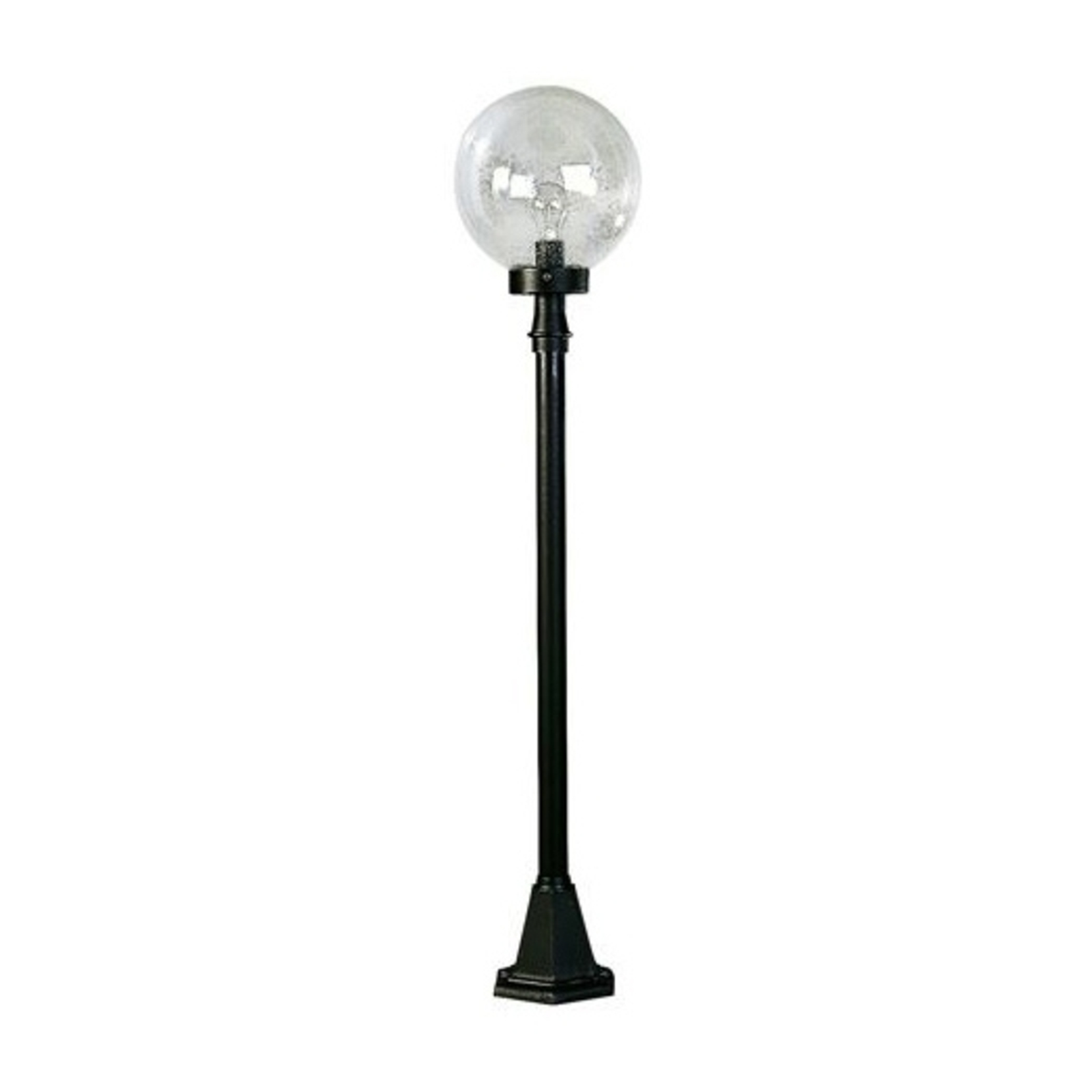 Path light with bubble glass, black