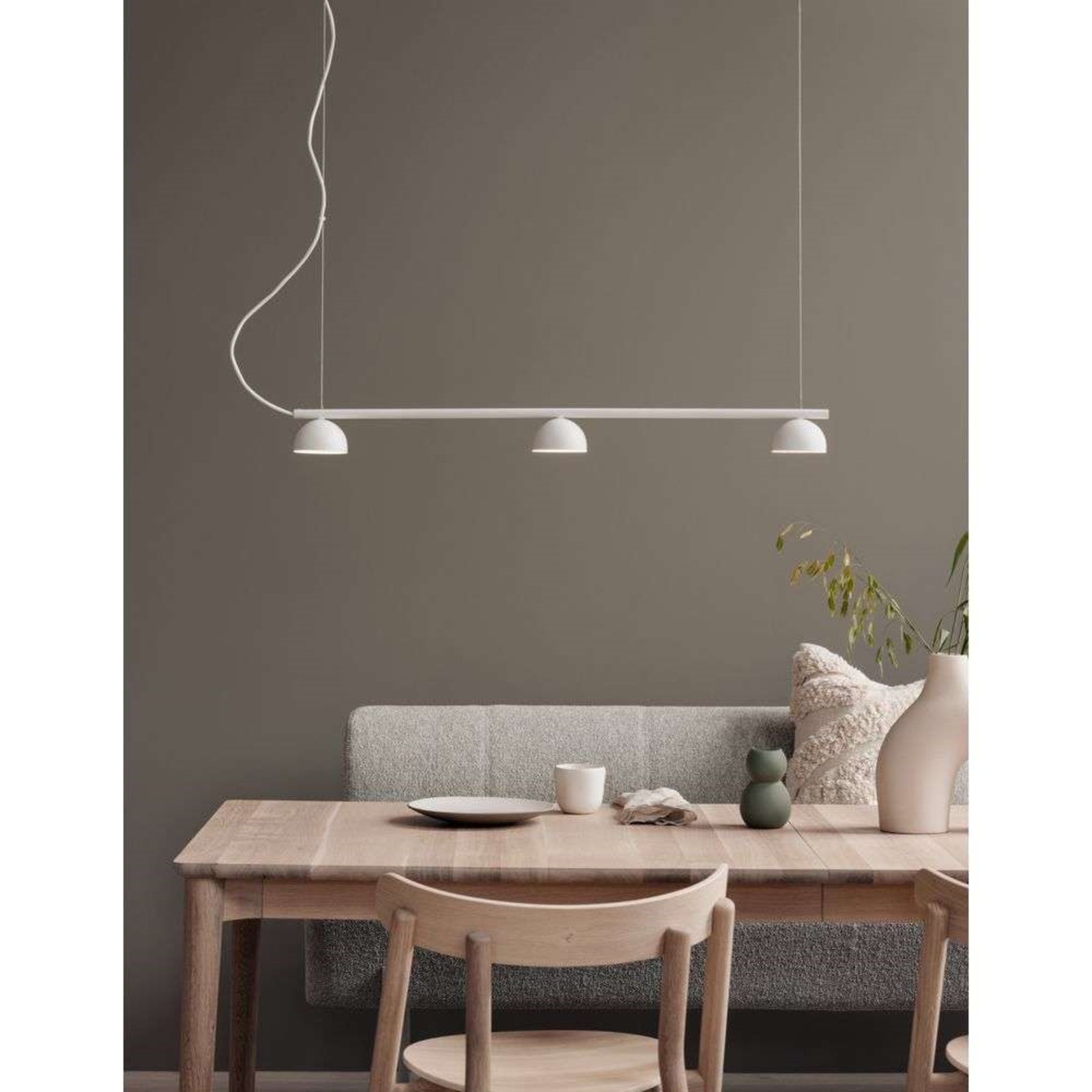 Blush Rail 3 Pendant Matt White - Northern